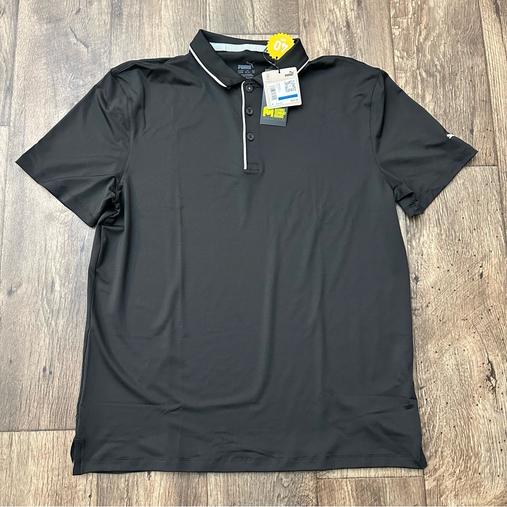 Puma Bridges Short Sleeves Polo Shirt Boys Size XL Black